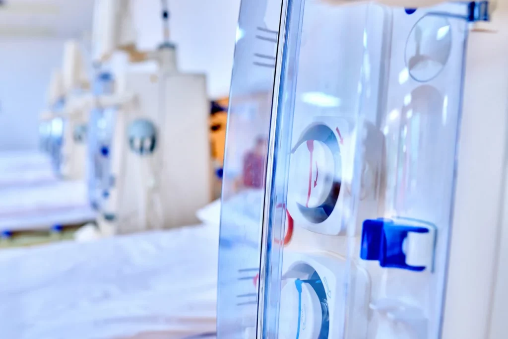 Arbeiten an der Dialyse - Dialysemaschine